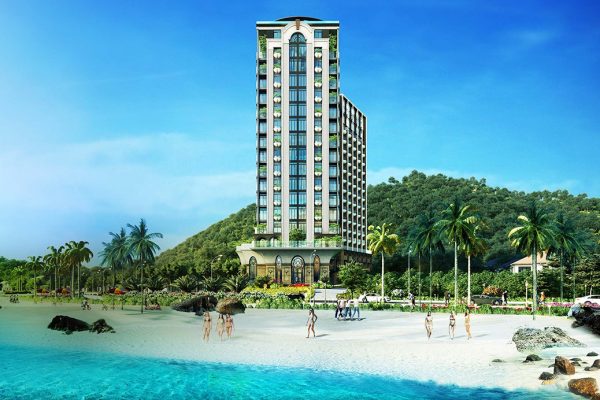 Phối cảnh tổng thể dự án căn hộ condotel Oyster Gành Hào đường Trần Phú Vũng Tàu