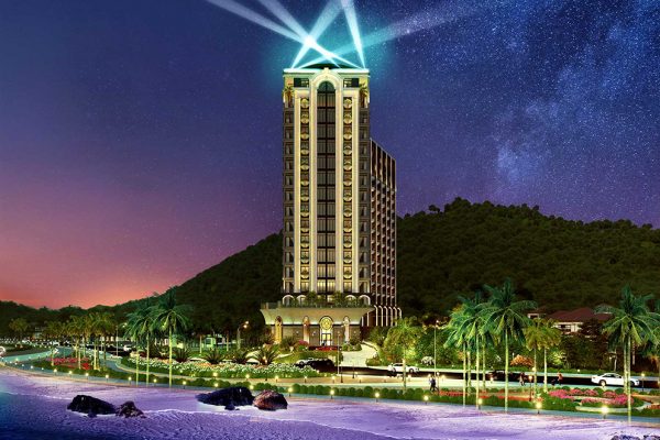 Phối cảnh tổng thể dự án căn hộ condotel Oyster Gành Hào đường Trần Phú Vũng Tàu