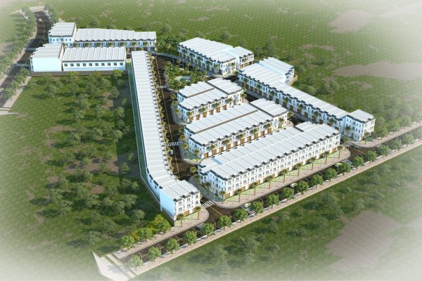 Phối cảnh tổng thể dự án nhà phố chung cư Champaca Garden Dĩ An Bình Dương