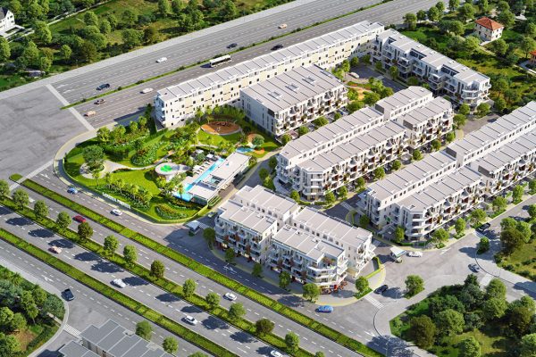 Phối cảnh tổng thể dự án nhà phố Lovera Premier Bình Chánh