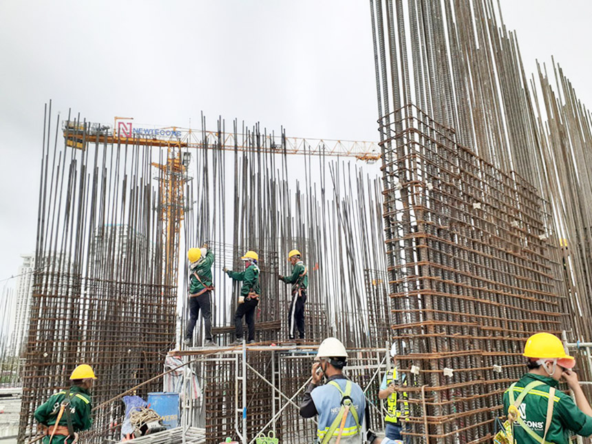 Tiến độ xây dựng dự án căn hộ The Sóng Vũng Tàu tháng 08.2020 - Thi công thép tầng 7 Tiến độ xây dựng dự án căn hộ The Sóng Vũng Tàu tháng 08.2020
