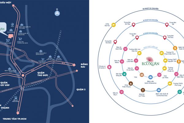 Vị trí địa chỉ dự án căn hộ chung cư Eco Xuân Thuận An Bình Dương