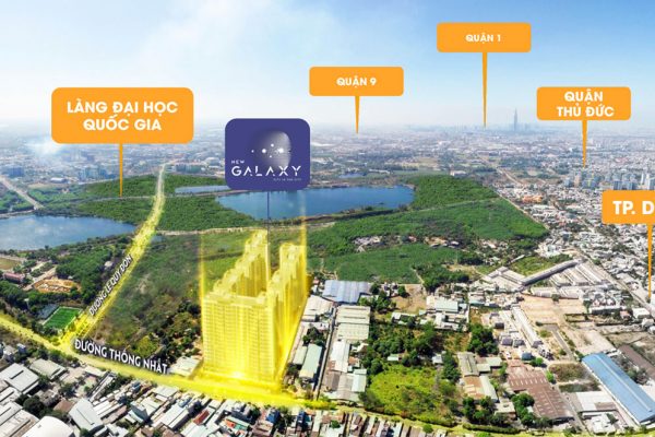 Vị trí địa chỉ dự án căn hộ chung cư New Galaxy Dĩ An Bình Dương chủ đầu tư Hưng Thịnh