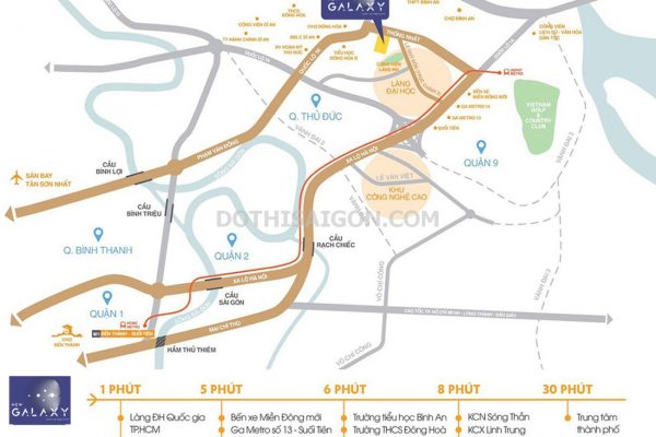 Vị trí địa chỉ dự án căn hộ chung cư New Galaxy Dĩ An Bình Dương chủ đầu tư Hưng Thịnh