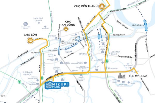 Vị trí địa chỉ dự án căn hộ chung cư Mizuki Park Bình Chánh