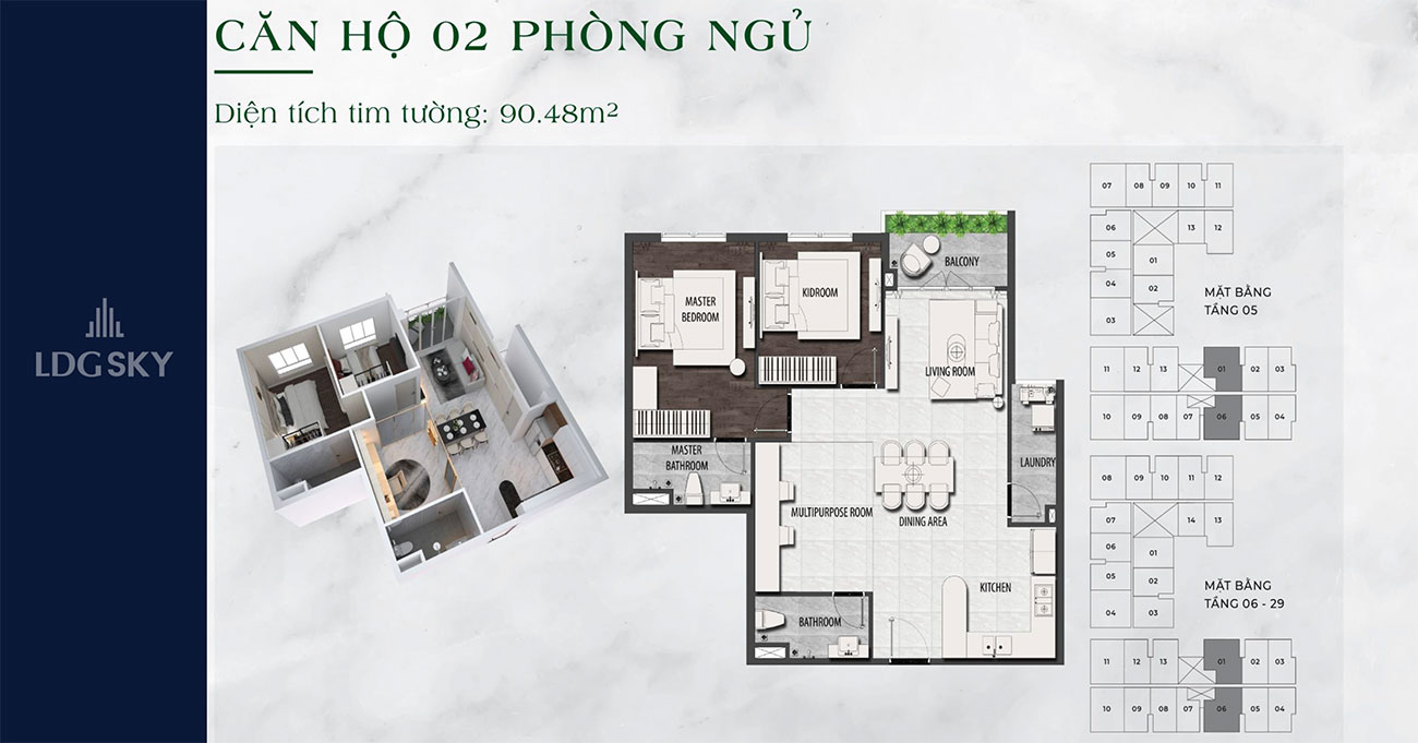 Thiết kế dự án căn hộ chung cư LDG Sky Bình Dương chủ đầu tư LDG Group