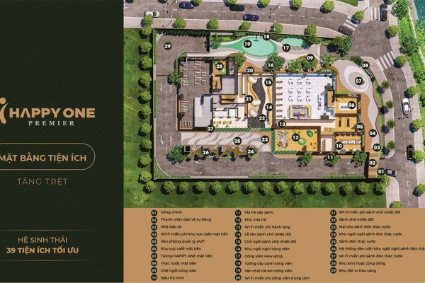 Tiện ích dự án căn hộ chung cư Happy One Premier Quận 12