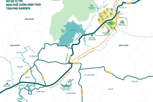 Vị trí địa chỉ dự án đất nền nhà phố Tân Phú Garden Đồng Nai