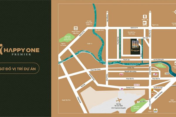 Vị trí địa chỉ dự án căn hộ chung cư Happy One Premier Quận 12