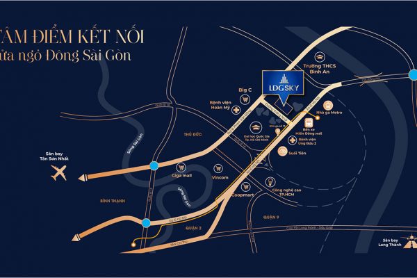 Vị trí địa chỉ dự án căn hộ chung cư LDG Sky Bình Dương chủ đầu tư LDG Group