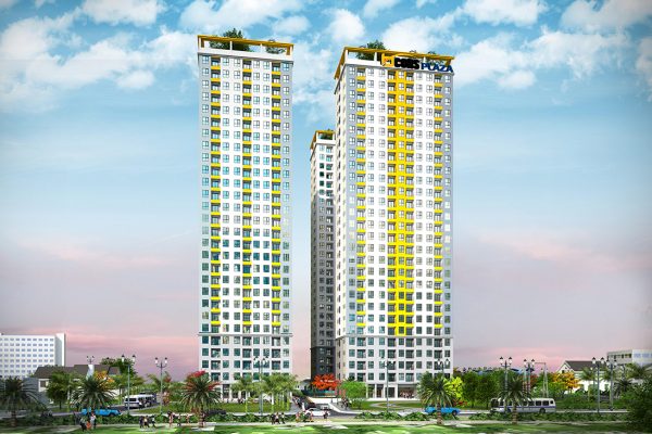 Phối cảnh tổng thể dự án căn hộ chung cư Bcons Plaza Bình Dương