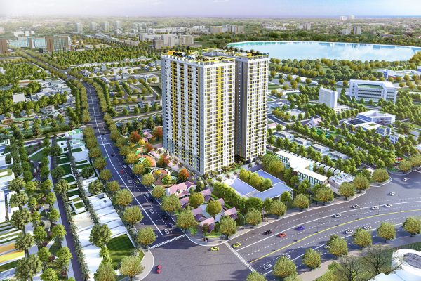 Phối cảnh tổng thể dự án căn hộ chung cư Bcons Plaza Bình Dương
