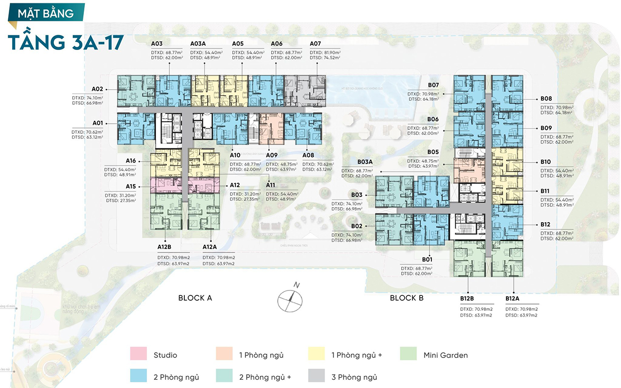Mặt bằng tầng điển hình căn hộ D Aqua Quận 8 Mặt bằng tầng điển hình căn hộ D Aqua Quận 8