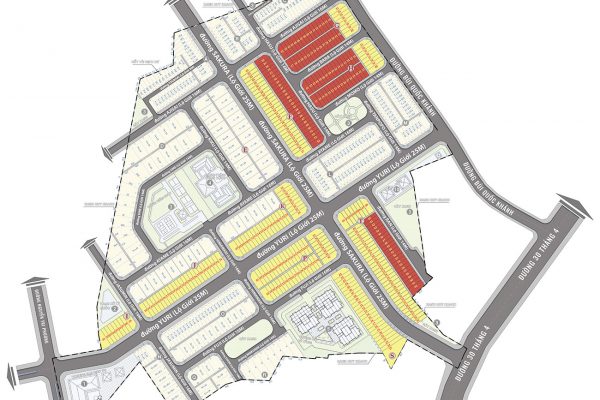 Mặt bằng dự án nhà phố biệt thự căn hộ chung cư Takara Residence Thủ Dầu Một Bình Dương