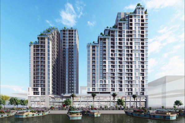 Phối cảnh tổng thể dự án căn hộ chung cư D Aqua Bến Bình Đông Quận 8 Quận 8