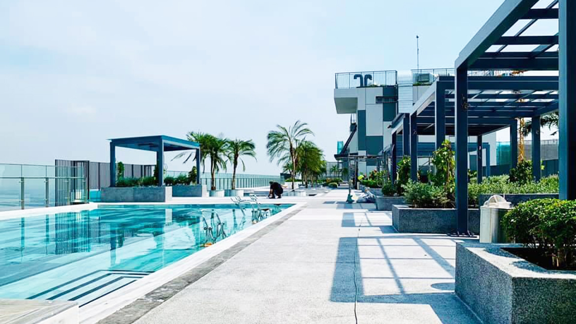 Hồ bơi vô cực dự án căn hộ chung cư River Panorama Quận 7 đường Hoàng Quốc Việt chủ đầu tư An Gia Tiện ích dự án căn hộ chung cư River Panorama Quận 7 đường Hoàng Quốc Việt chủ đầu tư An Gia