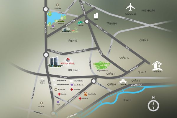 Vị trí địa chỉ dự án căn hộ chung cư The Star Bình Tân