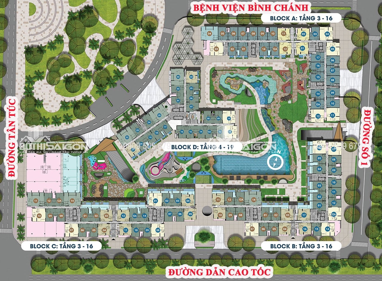 Mặt Bằng Dự án Căn Hộ Chung Cư West Gate Bình Chánh