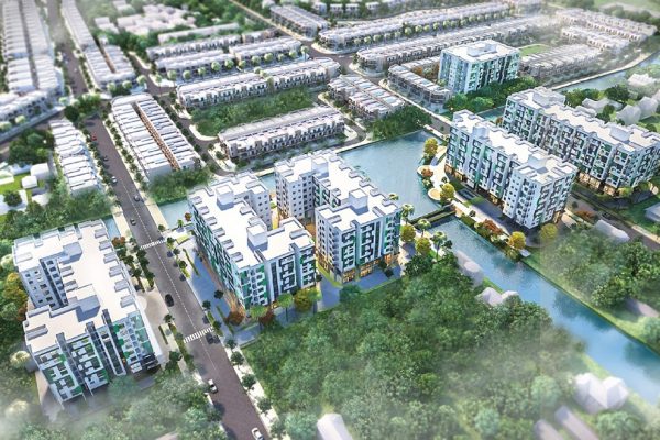 Phối cảnh tổng thể dự án căn hộ chung cư Dragon E-Home Quận 9 chủ đầu tư Phú Long