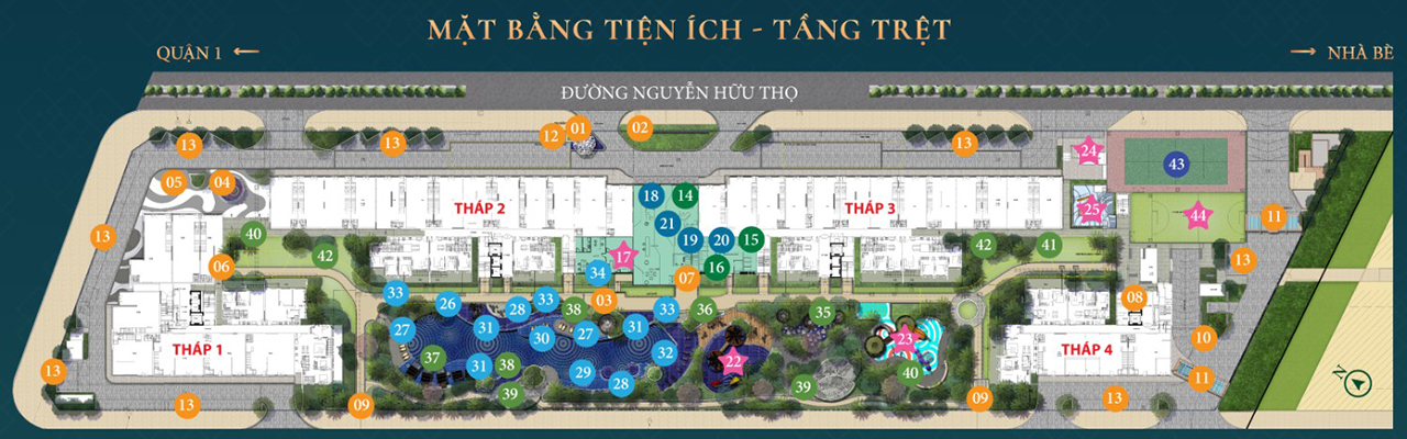 Mặt bằng căn hộ chung cư dự án Celesta Heights đường Nguyễn Hữu Thọ chủ đầu tư Keppel Land