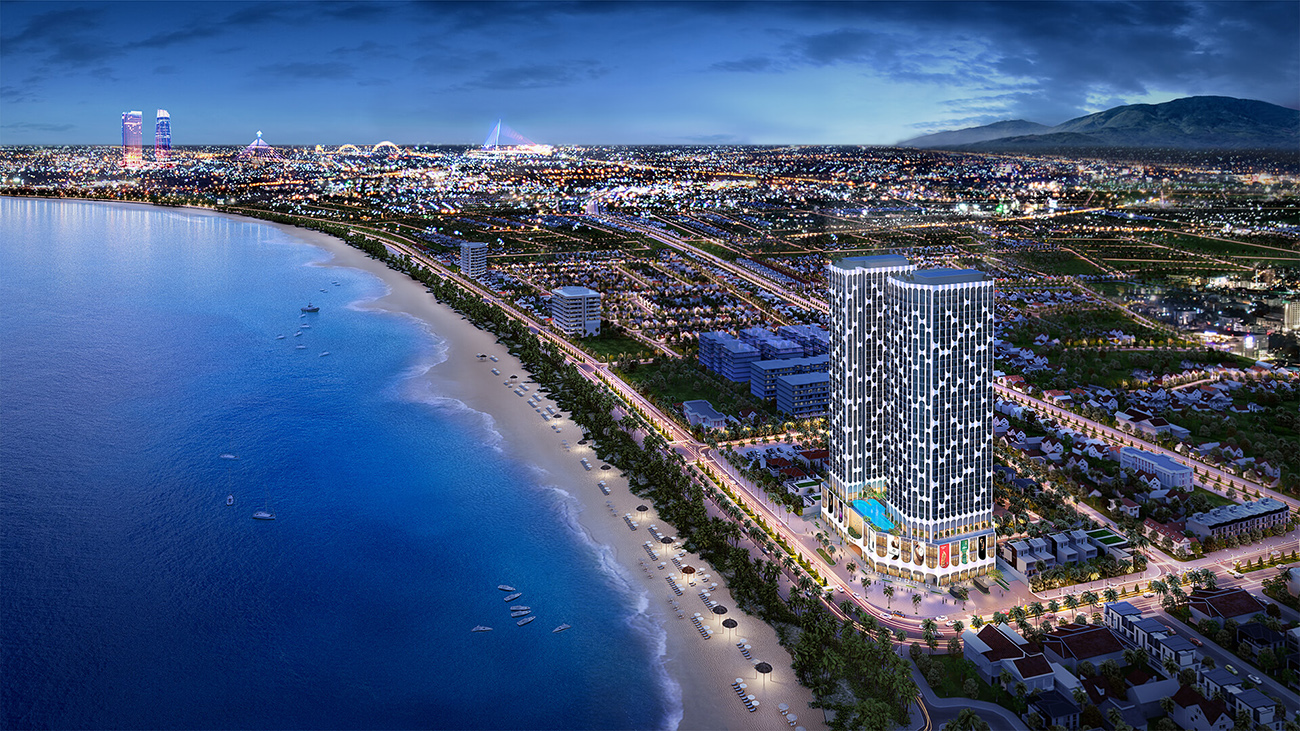 Phối cảnh tổng thể dự án căn hộ chung cư Asiana Đà Nẵng chủ đầu tư Gotec Land