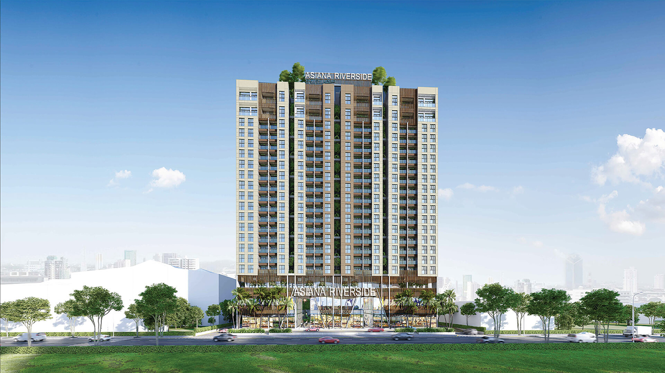 Phối cảnh tổng thể dự án căn hộ chung cư Asiana Riverside Quận 7 chủ đầu tư Gotec Land