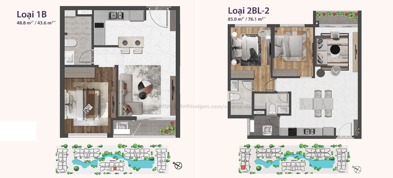 Thiết kế căn hộ chung cư dự án Celesta Rise đường Nguyễn Hữu Thọ chủ đầu tư Keppel Land