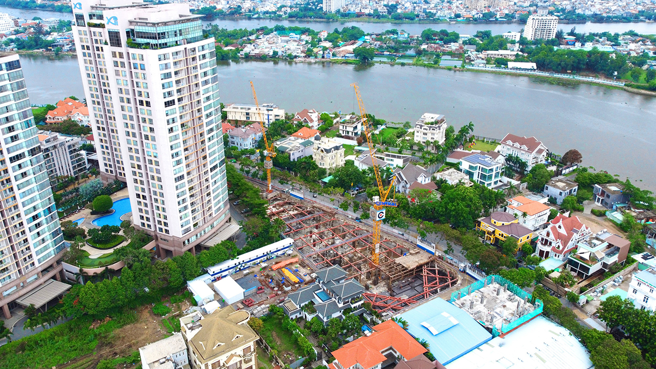 Tiến độ dự án căn hộ chung cư Thảo Điền Green Quận 2 đường Nguyễn Văn Hưởng tháng 06/2021