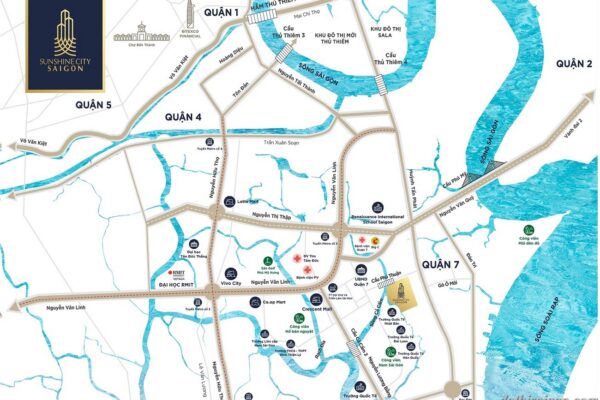 Vị trí chính xác dự án Sunshine Sky City Quận 7