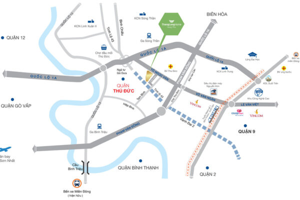 Vị trí địa chỉ căn hộ chung cư dự án Fiato Premier đường Tô Ngọc Vân Thủ Đức