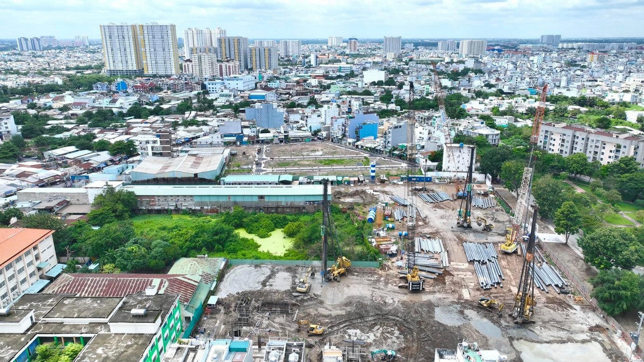 Tiến độ xây dựng dự án The Privia Khang Điền Bình Tân tháng 09/2022