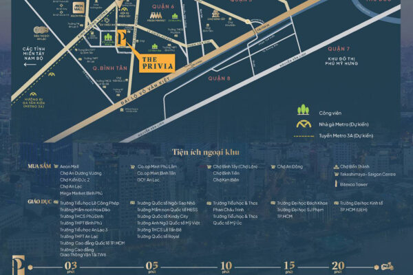 Vị trí địa chỉ dự án căn hộ chung cư The Privia Bình Tân chủ đầu tư Khang Điền