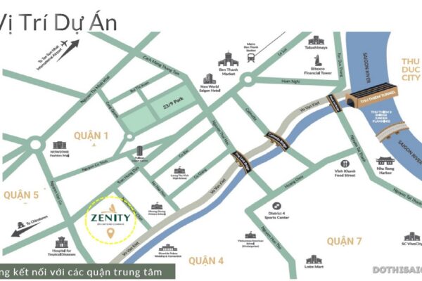 Vị trí địa chỉ dự án căn hộ Zenity Quận 1 của chủ đầu tư Capital Land