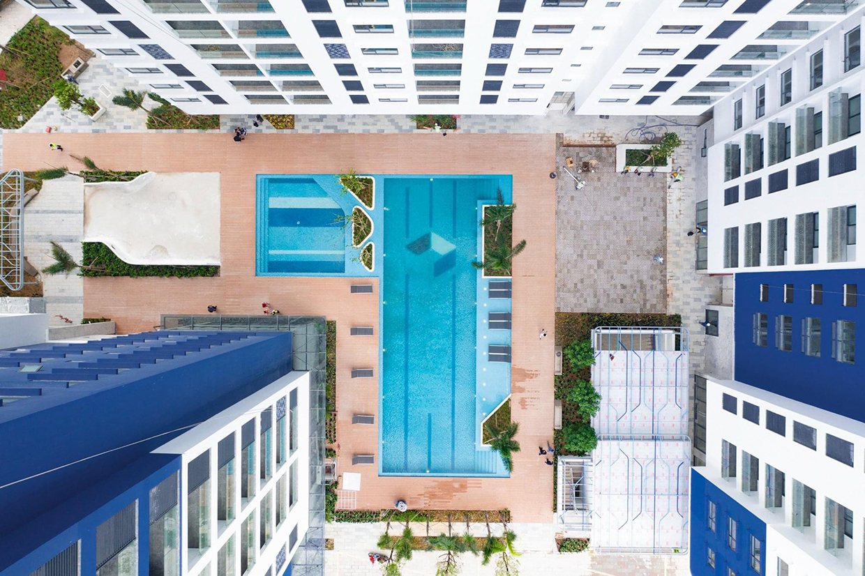 Hình ảnh thực tế tổng thể dự án căn hộ chung cư C Sky View Thủ Dầu Một Bình Dương