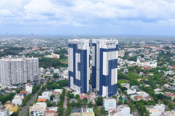 Hình ảnh thực tế tổng thể dự án căn hộ chung cư C Sky View Thủ Dầu Một Bình Dương