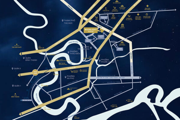 Vị trí địa chỉ căn hộ chung cư dự án Moonlight Avenue đường Đặng Văn Bi Thủ Đức