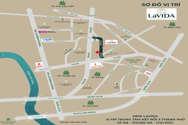 Vị trí địa chỉ dự án căn hộ chung cư New Lavida Bình Dương