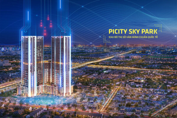 Phối cảnh tổng thể dự án căn hộ chung cư Picity Sky Park Bình Dương chủ đầu tư Pi Group