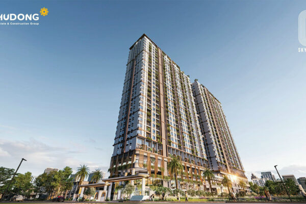 Phối cảnh tổng thể dự án căn hộ chung cư Phú Đông Sky One Dĩ An Bình Dương