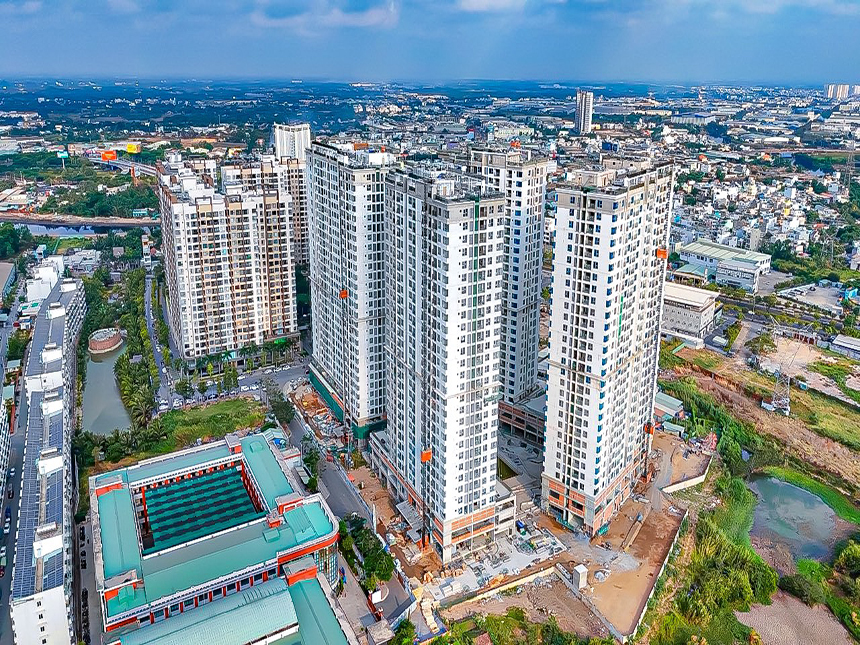 Tiến độ căn hộ Akari City Bình Tân (giai đoạn 2) tháng 04/2024
