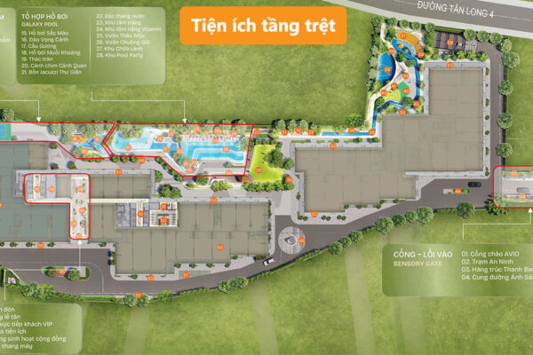 Mặt bằng dự án căn hộ chung cư TT Avio Bình Dương