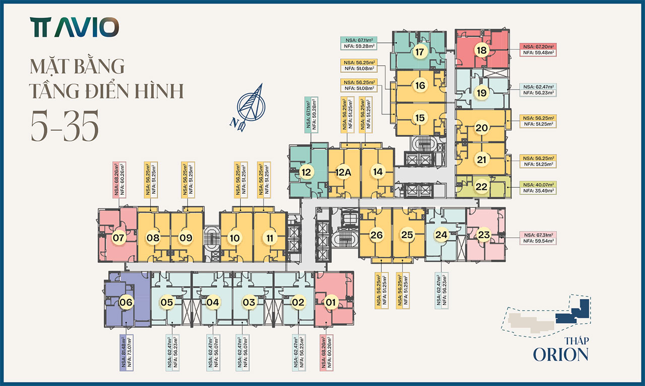 Mặt bằng dự án căn hộ chung cư TT Avio Bình Dương