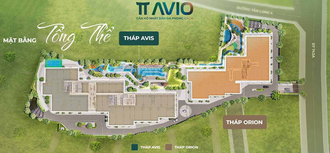 Mặt bằng dự án căn hộ chung cư TT Avio Bình Dương