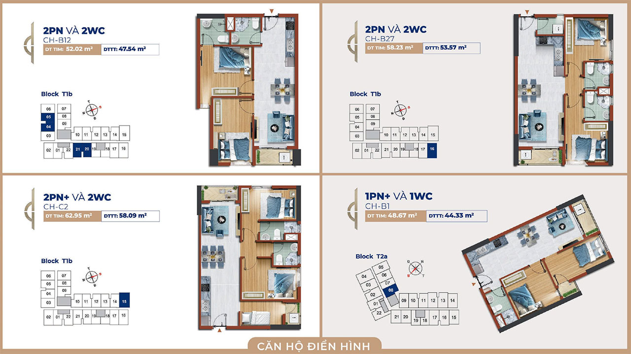 Thiết kế căn hộ chung cư dự án Destino Centro Bến Lức Long An