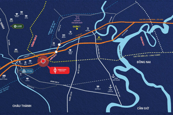 Vị trí địa chỉ căn hộ chung cư dự án Destino Centro Bến Lức Long An