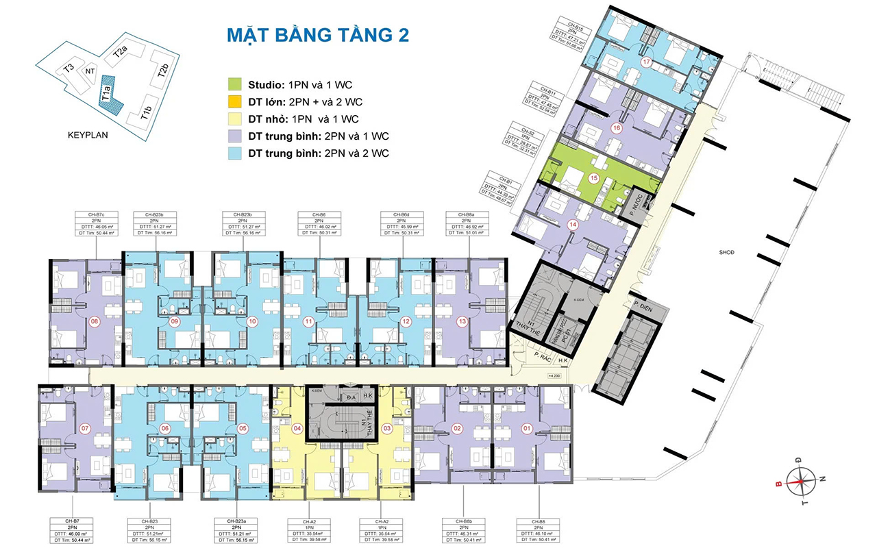 Mặt bằng căn hộ chung cư dự án Destino Centro Bến Lức Long An