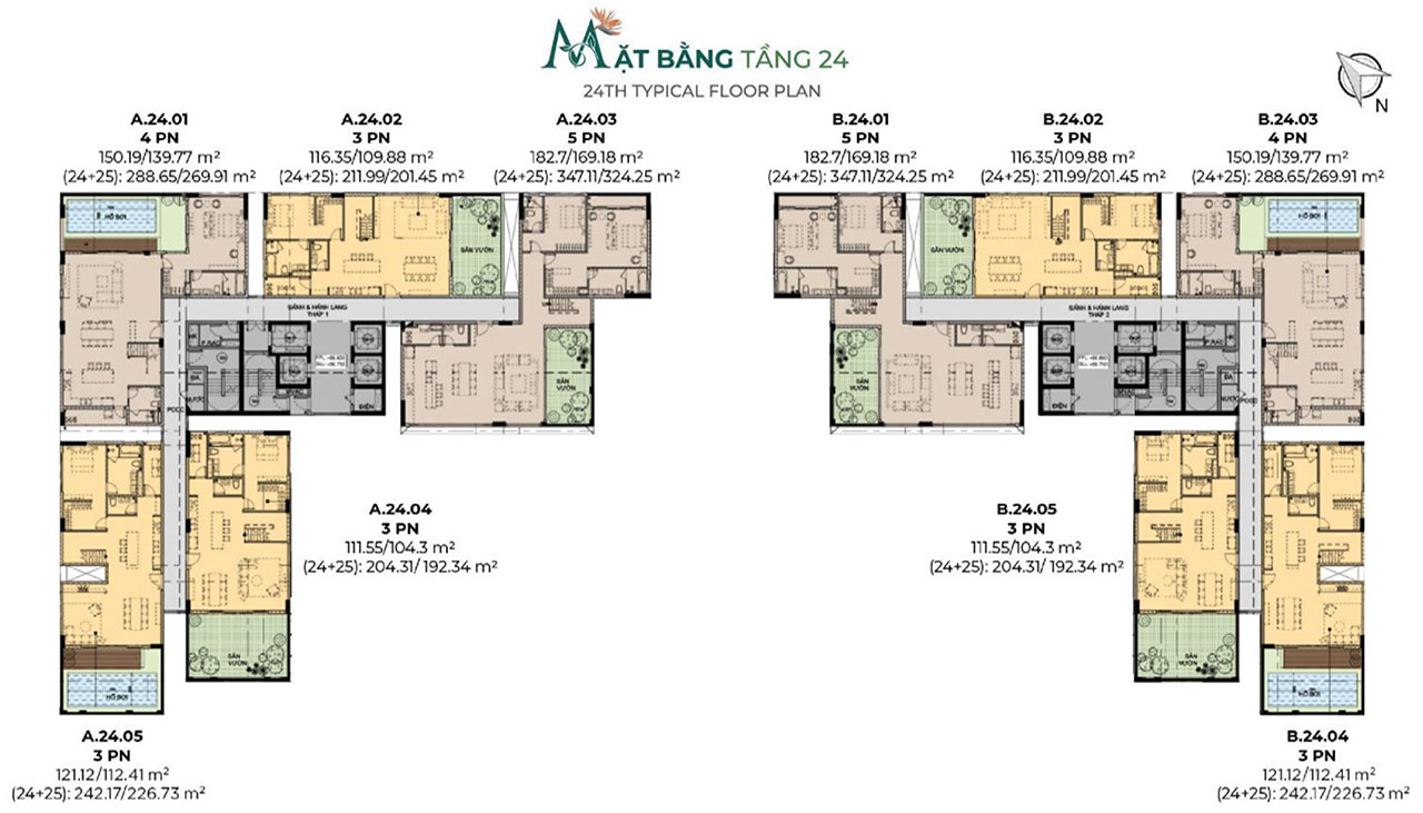 Mặt bằng căn hộ chung cư dự án Essensia Sky đường Nguyễn Hữu Thọ chủ đầu tư Phú Long