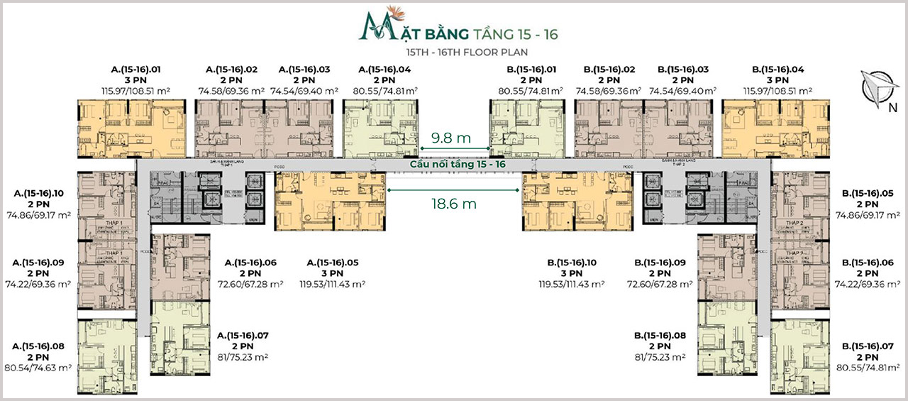 Mặt bằng căn hộ chung cư dự án Essensia Sky đường Nguyễn Hữu Thọ chủ đầu tư Phú Long