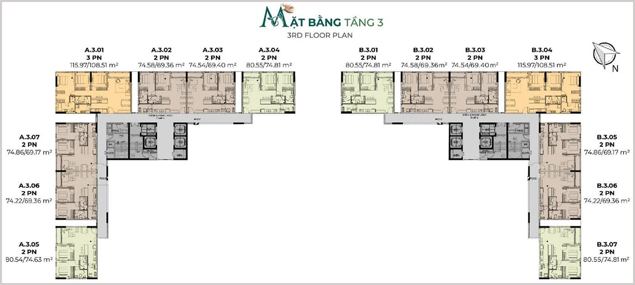 Mặt bằng căn hộ chung cư dự án Essensia Sky đường Nguyễn Hữu Thọ chủ đầu tư Phú Long