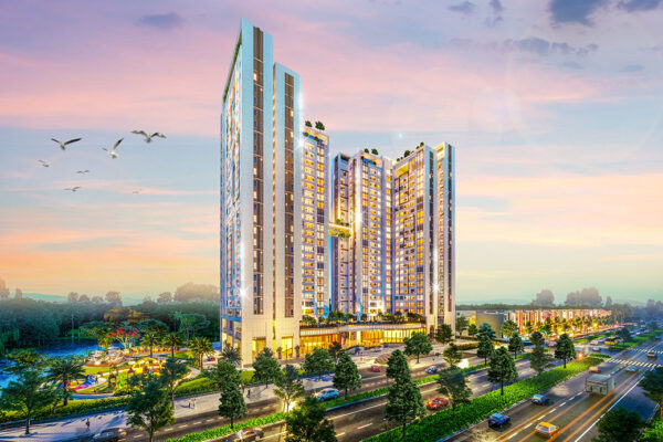 Phối cảnh tổng thể căn hộ chung cư dự án Essensia Sky đường Nguyễn Hữu Thọ chủ đầu tư Phú Long